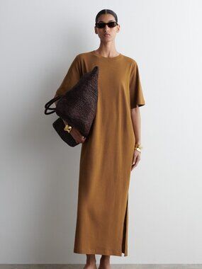 COS Cotton Linen Maxi tshirt dress
